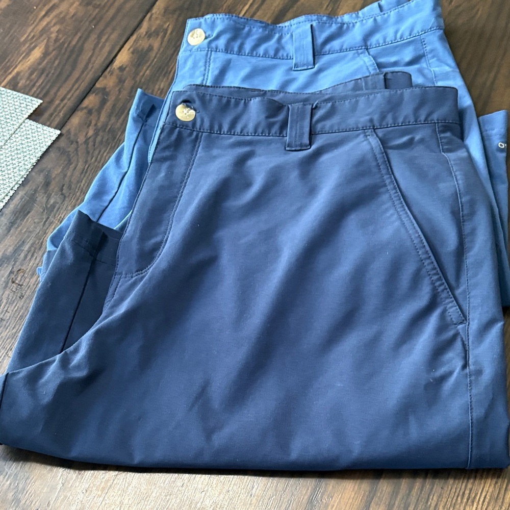 Columbia Men's PFG Performance Fishing Gear Shorts- 2 Pair Navy & Blue